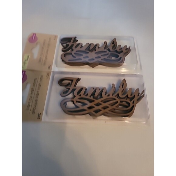 Crafter's Square Laser Cut Words FAMILY LOT OF 2 Packages TOTAL 6 Words New - Picture 2 of 5